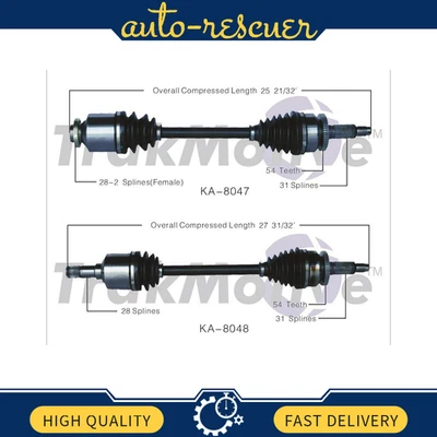 Пара передних осевых валов SurTrack для Kia Sedona Hyundai Entourage полный привод - Изображение 1 из 3