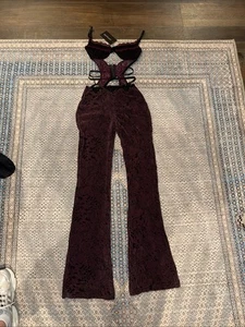 Outcast Kris Jumpsuit Burgundy - Picture 1 of 4