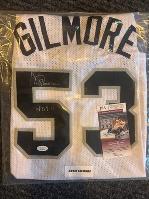 Camiseta deportiva personalizada firmada por Artis Gilmore "HOF 2011" de los San Antonio Spurs automática - JSA Foto 1 de 2
