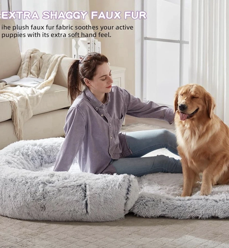 Cama para perro humano para adulto, cama plegable 2 en 1 para perro gigante para personas se adapta a mascotas fa... Foto 1 de 4