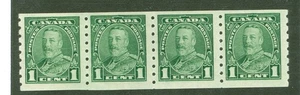 CANADA #228ii NARROW 1 VARIETY STRIP OF 4 VARIETY IS HINGED BALANCE MNH - Picture 1 of 2