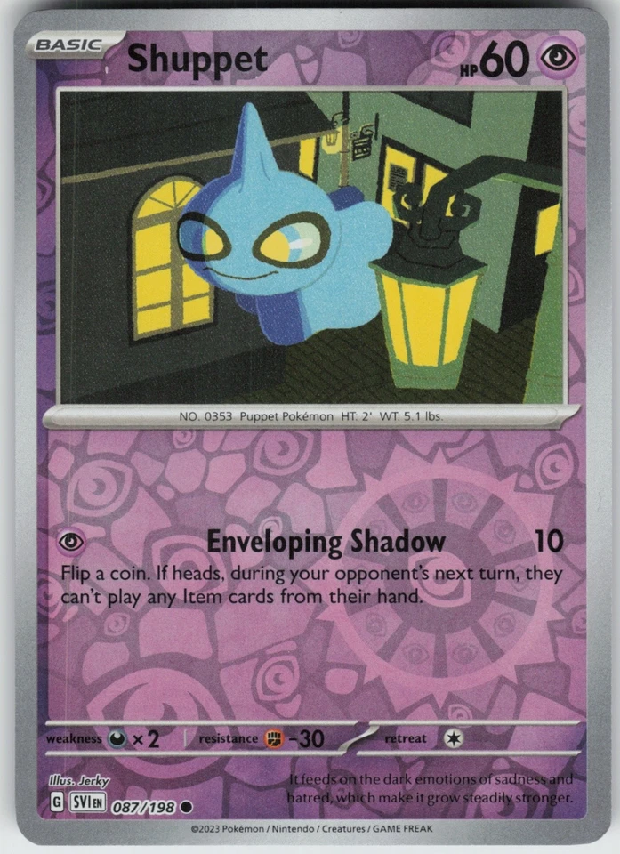 Reverse Holo Shuppet 087/198 Common SV01: Scarlet & Violet Base Set NM - Image 1 of 1