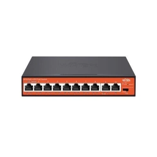 Switch Poe 8 Porte RJ45+ 2 Porte Uplink Lan Ethernet 10/100 Mbps - Immagine 1 di 1