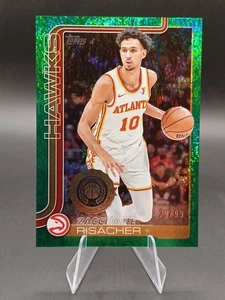 2025-26 Topps Basketball Zaccharie Risacher #62 Green Sandglitter /99 - Bild 1 von 3
