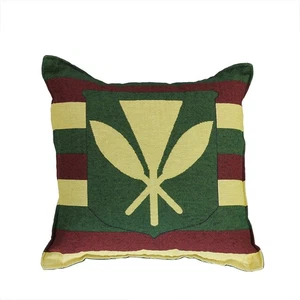 Almohada decorativa Simply Home 17" escudo de armas hawaiano tapiz acento - Imagen 1 de 1