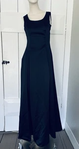 Vintage Southeastern schwarzes Kleid Damen Größe 0 lang formell Braut Abschlussball 80’s 90s - Bild 1 von 12