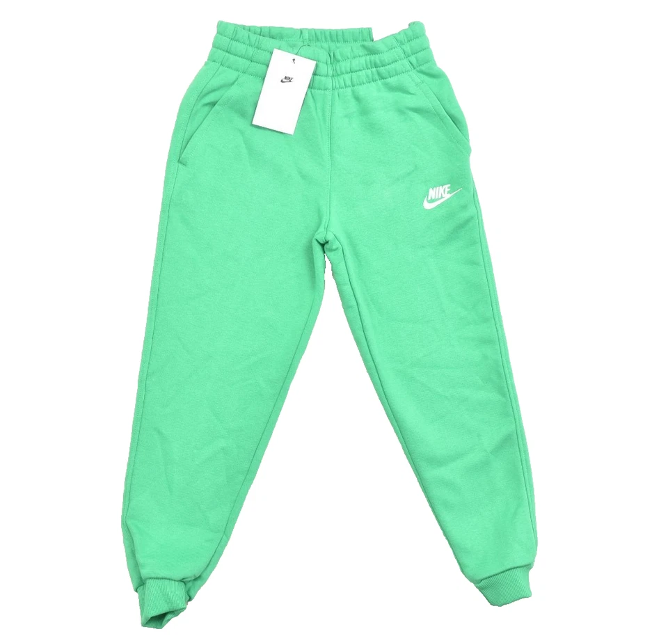 Nike Kids Club Fleece Jogger Sweatpants Green Sz LARGE FD3008-324