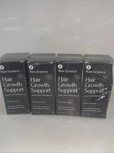 Raw Science Hair Growth Support Serum w/ Rosemary Oil Four Pack 1 Fl Oz - Picture 1 of 4