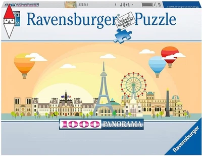 PUZZLE GRAFICA RAVENSBURGER UN GIORNO A PARIGI PANORAMA 1007 PZ - Immagine 1 di 3