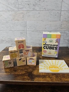 Mindfulness Cubes 6 Wooden Dice and Mini Guide Book Thousands of Combinations - Picture 1 of 6