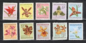 Nicaragua Stamp Scott #RA66-RS75, Postal Tax, Flowers, Set of 10, MLH, SCV$5.50 - Picture 1 of 1