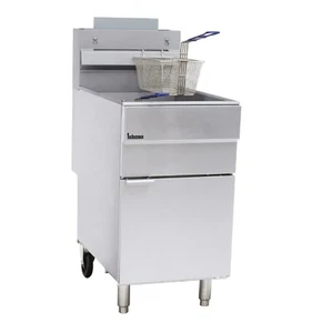 LPG Commercial Stainless Gas Fryer - 2 wheels on back legs - Picture 1 of 2