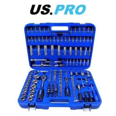 US PRO 172 Piece Metric 1/4 - 3/8 - 1/2" Drive Superlock Socket Set 2082 - Image 1 of 4