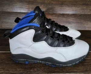 Mens Sz 9.5 Air Jordan X 10 Retro Orlando Blue White Black  - Picture 1 of 5