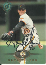 Gary Wilson Pittsburgh Pirates Personally Autographed Card