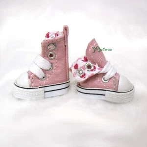 SHP188PNK Mimiwoo 3.8cm Muñeca Zapatos Blythe Denim MICRO Zapato Botas Plegadas ROSA ~~ - Imagen 1 de 2
