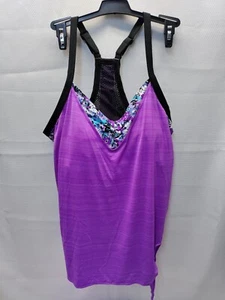 ZeroXposur Women's Side Knot 2 Piece Tankini Swimsuit Haze Purple Choose A Size - Picture 1 of 14
