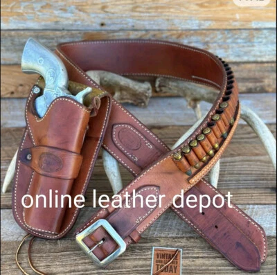 Western Cartridge Belt Ammo Rigs Saas Colt .22.357.44.45.38. - Image 1 of 2