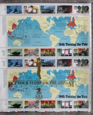SCOTT 2765   WWII 1943: TURNING THE TIDE 29 CENT MNH FULL SHEET  OF  20 Stamps - Image 1 of 2