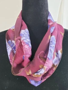 Infinity Schal, lila Farbmotiv (3), Chiffon, Handarbeit, super für Urlaub - Bild 1 von 14