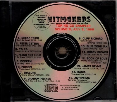 Hitmakers Top 40 CD Sampler Volume 8 -- July 8, 1988 - Image 1 of 2