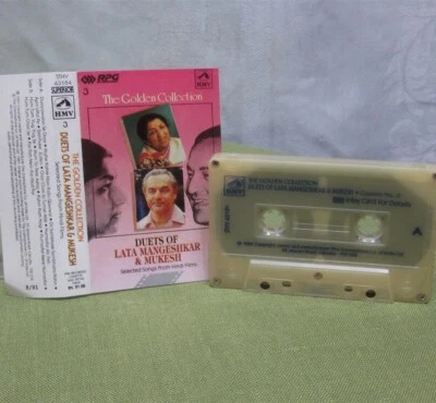 DUETS OF LATA MANGESHKAR & MUKESH cassette tape Hindi Films comp 1991 India - Image 1 of 2