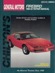 Chilton Repair Manual: Pontiac Firebird 1982-1992. Price Reduced! - Picture 1 of 1