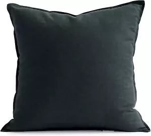 Solid Cotton Linen Decoration 18"X18" Throw Pillow Cushion Case Special Pillow C - Picture 1 of 6