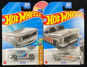 2025 Hot Wheels Zamac 5,6 55 Chevy and BMW 2002 Walmart Exclusive 2 Cars - Picture 1 of 8