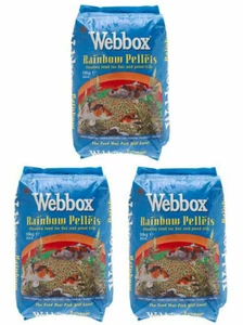 POND FISH FOOD 10KG Webbox Fish Rainbow Pond Pellets x 3 (3 x PCL027) - Picture 1 of 1