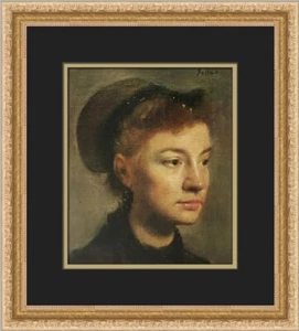 Edgar Degas Portrait Of A Young Woman Custom Framed Print - Picture 1 of 2