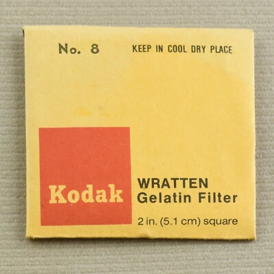 Kodak Wratten Gelatin Filter No. 8 2 inch square - Image 1 of 2