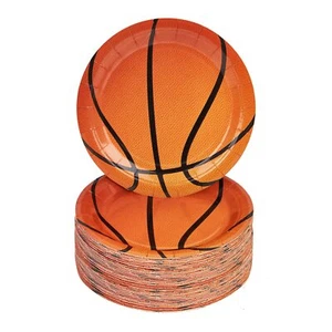 80 Pieces Basketball Birthday Cake Plates - 7 Inch Basketball Party Paper Pla... - Picture 1 of 7