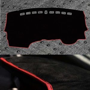 Black Velvet Non-Slip Dash Cover Red Stripe for 08/2020 ~ 2021 KIA Picanto - Picture 1 of 7