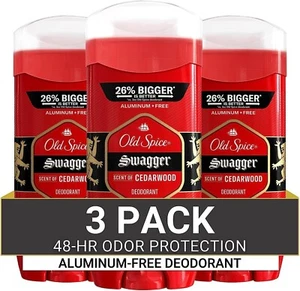 Old Spice Aluminum Free Deodorant for Men Swagger Scent 3.8 oz (Pack of 3) - Picture 1 of 5