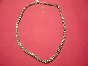 Pave Set White Austrian Crystal Necklace in Stainless Steel-24 inches - Picture 1 of 5