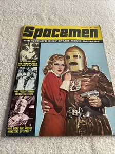Spacemen Vol 2 #2 January 1963  Sci-Fi Magazine Buck Rogers Split Cover - Picture 1 of 13
