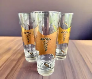 Mid Century Eisteegläser Arzt Caduceus 3er Set - Bild 1 von 7