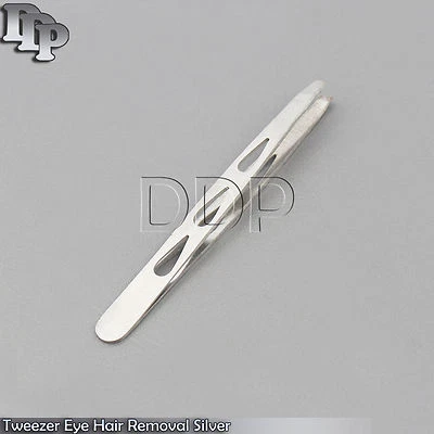 DDP Tweezers Eyebrow Hair Removal Silver Slanted Tip Beauty Tools
