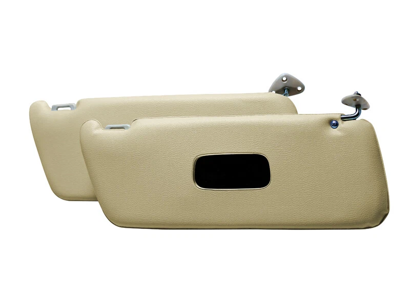 FOR MERCEDES W114  W115 SEDAN INTERIOR SUNVISOR MIRROR UNPERFORATED BEIGE PAIR - Image 1 of 1