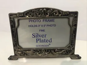 Godinger Silver Plated 3"x 5" 2-Sided Photo Frame - Picture 1 of 8