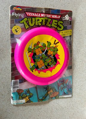 TEENAGE MUTANT NINJA TURTLES Flying DISc Frisbee (1990) -- Equipo Rosa -- De colección  Foto 1 de 4