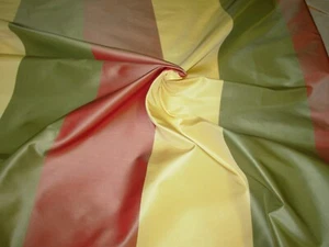 10 YDS 100% SILK STROHEIM STRIPES DRAPERY UPHOLSTERY FABRIC FOR LESS - Picture 1 of 2