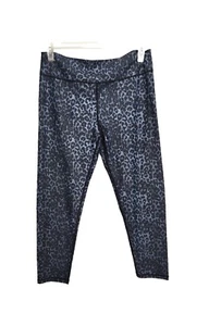 ZYIA Active Legging Blue Black Cheetah Print Ruched Backside Sz 20 Butt Lifting - Picture 1 of 11