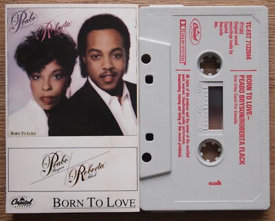 ROBERTA FLACK & PEABO BRYSON - BORN TO LOVE (CAPITOL TCEST7122844) 1983 CASSETTE - Image 1 of 3