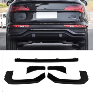 5Pcs Black ABS Rear Bumper Trim Strip Replace For Audi Q5 Sportback 2021-2023 - Picture 1 of 7