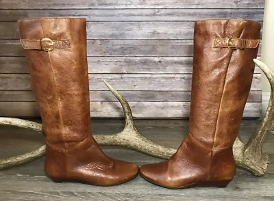 Botas Steven By Steve Madden Intyce de cuero marrón para mujer talla 6,5 Foto 1 de 4