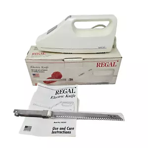 Regal Vintage Electric Knife K382WT Serrated Steel Blades Original Box USA - Picture 1 of 7