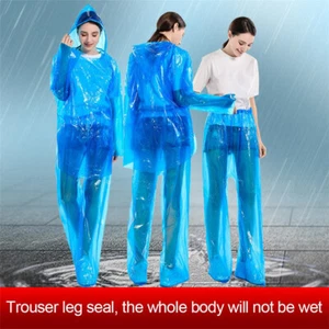5er Set Einweg-Regenhose Set wasserdicht für Männer Frauen Wandern Angeln - Bild 1 von 8