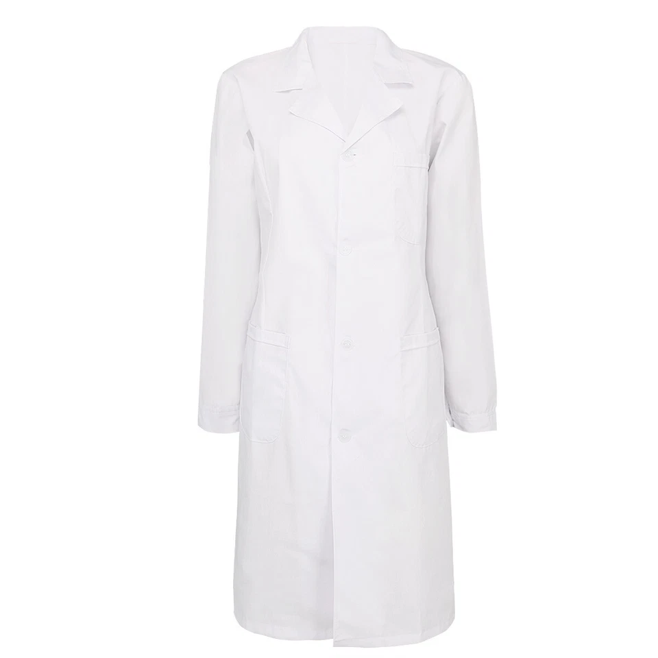 Women/Mens Long Sleeve Professional Scrub Lab Coat Medical Nurse Doctor Uniform - Image 1 of 1